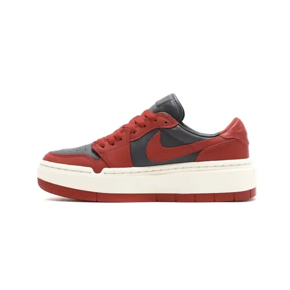 AIR JORDAN RETRO 1 ELEVATE LOW WOMEN's CASUAL SHOE RED - GREY - WHITE Size‎ 11.5